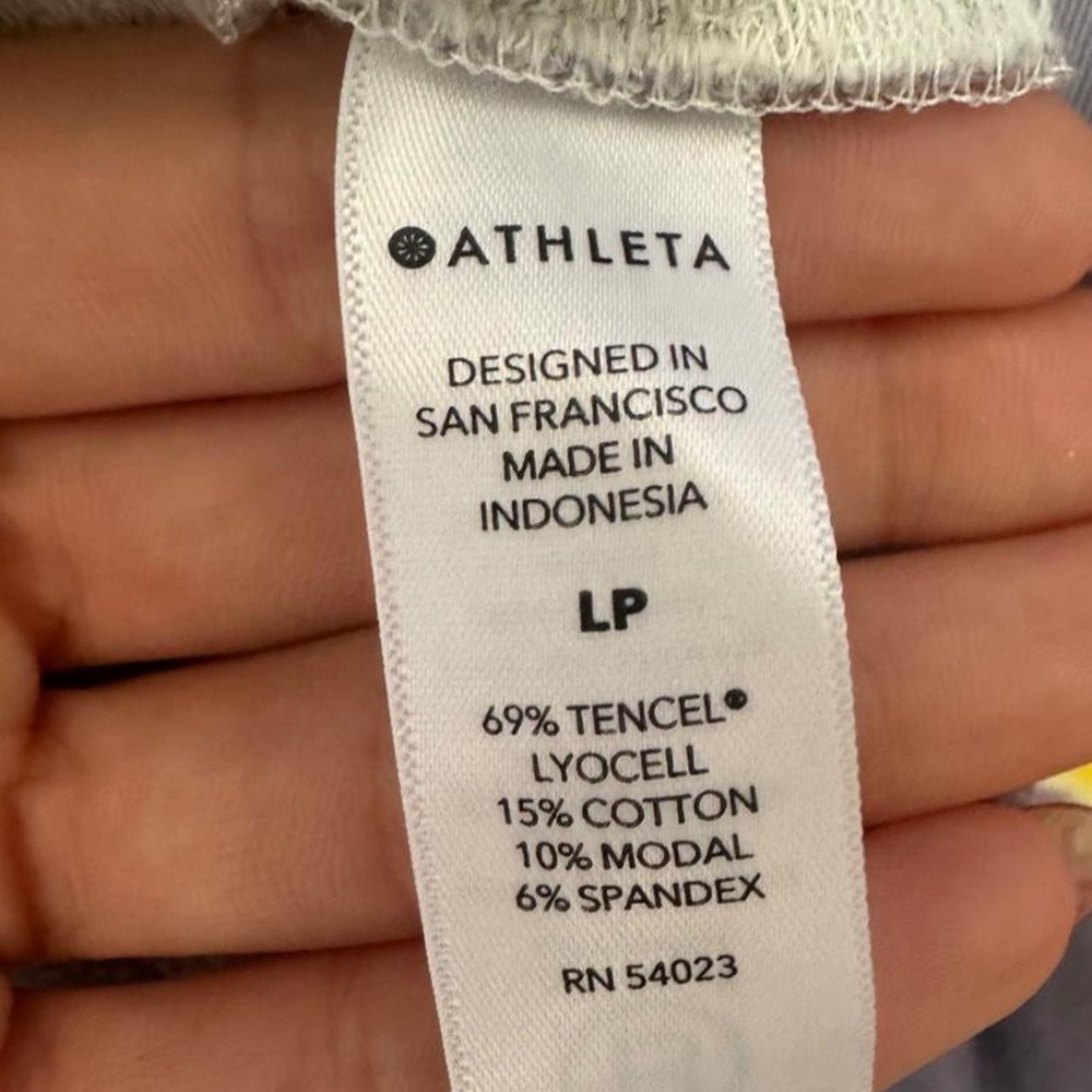 Athleta Coaster Luxury Tie Dye Crewneck Sunset Stripe Soft Fleece Pullover - Picture 5 of 5